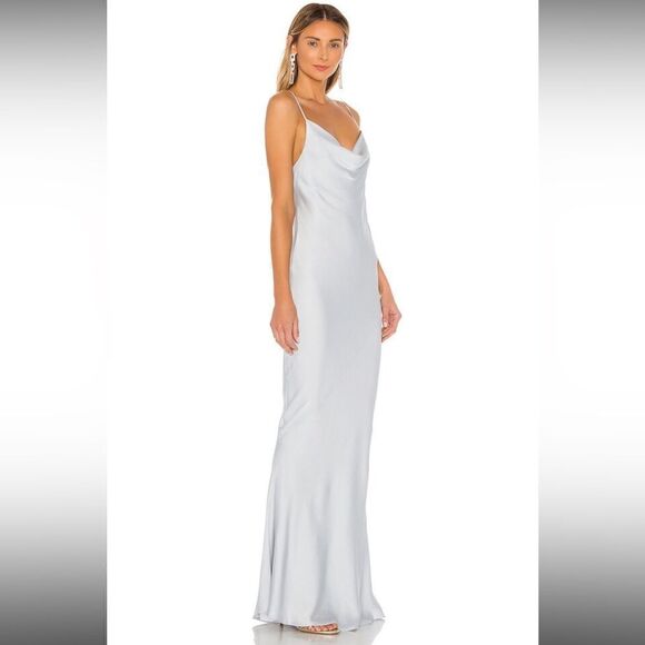 NEW Shona Joy Bias Cowl Slip Maxi Dress Cloud Blue Size 2 - Picture 2 of 10